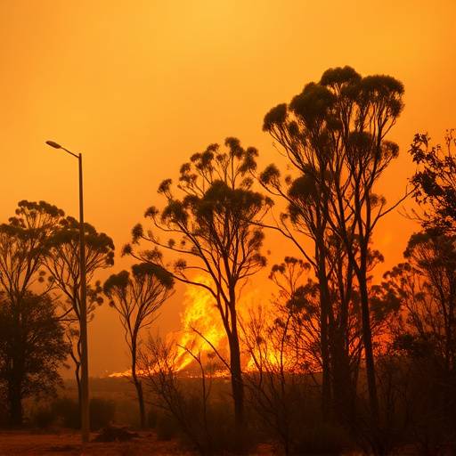 Incendio boschivo in Australia, causato dalle alte temperature e dalla siccit&radic;&dagger;