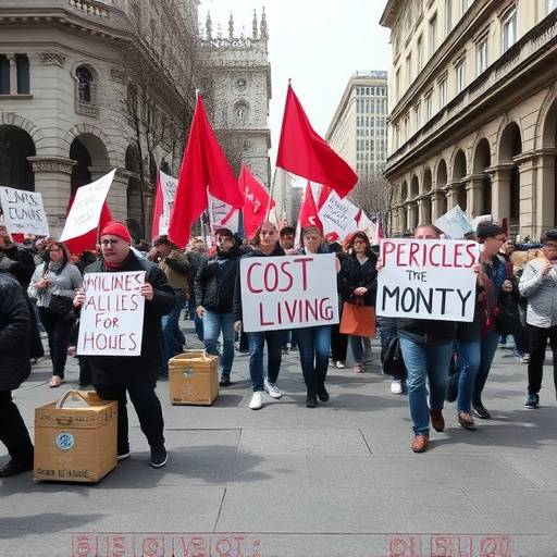 Manifestazione a Milano contro il carovita