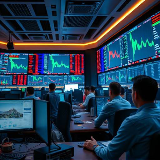 Persone che negoziano in una sala trading